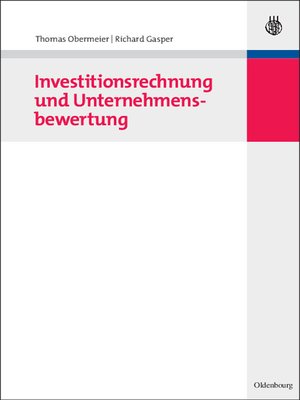 cover image of Investitionsrechnung und Unternehmensbewertung